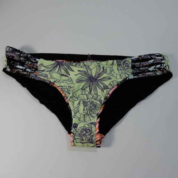Maaji Nightly Oasis Hipster Cut Bikini Bottom Size L Multi Reversible NEW - Picture 7 of 9